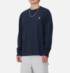 CARHARTT WIP Sweats & Polaires*American Tee Ls Air Force Blue