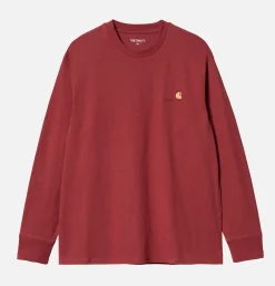 CARHARTT WIP Sweats & Polaires*American Tee Ls Tuscany Red