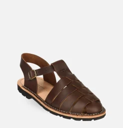 Homme STEVE MONO Sandales*Artisanal Sandal Shoe 10/09 Chocolate