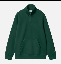 CARHARTT WIP Sweats & Polaires*Chase Neck Zip Sweat Discovery Green
