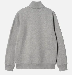 CARHARTT WIP Sweats & Polaires*Chase Neck Zip Sweat Grey Heather