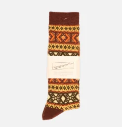 Homme ANONYMOUS ISM Chaussettes*Chaussette Wool Jacquard Brown