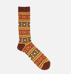 Homme ANONYMOUS ISM Chaussettes*Chaussette Wool Jacquard Brown