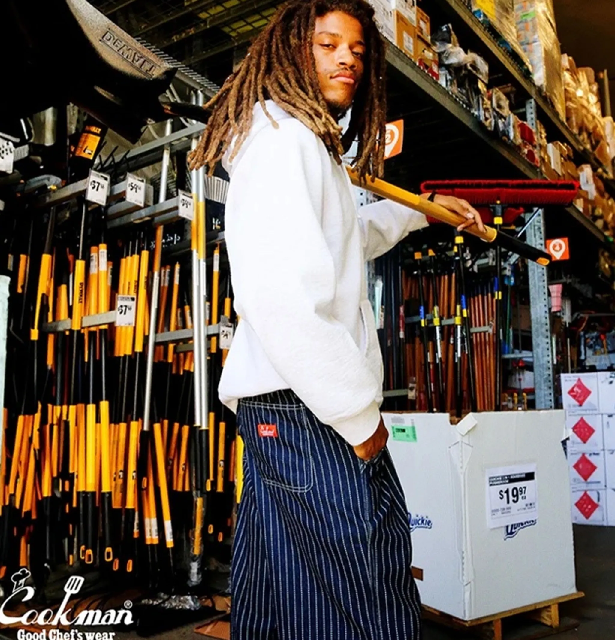 COOKMAN Work Pants*Chef Pant Carpenter Wabash Denim