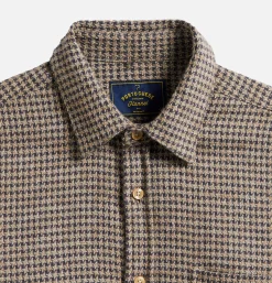 PORTUGUESE FLANNEL Chemises*Chemise Abstract Pied Charcoal