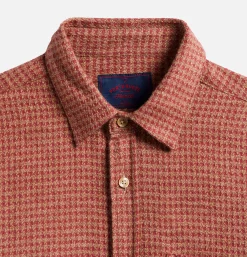 PORTUGUESE FLANNEL Chemises*Chemise Abstract Pied De Poule Clay