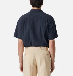 PORTUGUESE FLANNEL Chemises*Chemise Atlantico Camp Navy