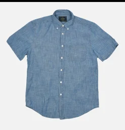 PORTUGUESE FLANNEL Chemises*Chemise Chambray Ss Blue