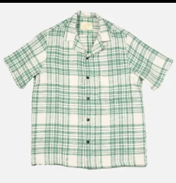 PORTUGUESE FLANNEL Chemises*Chemise Garden Plaid Shirt Green