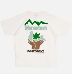 MANASTASH T-shirts*Citee Pigeon Tee White