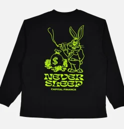 MANASTASH T-shirts*CiTee Rabbit Ls Black