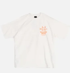 MANASTASH T-shirts*Citee Salmon White