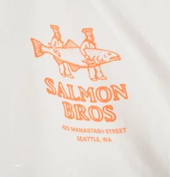 MANASTASH T-shirts*Citee Salmon White