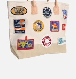 HERITAGE LEATHER COMPANY Tote-bags*Daytote With Vintage Patches