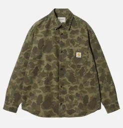 CARHARTT WIP Chemises*Duck Shirt Camo Green
