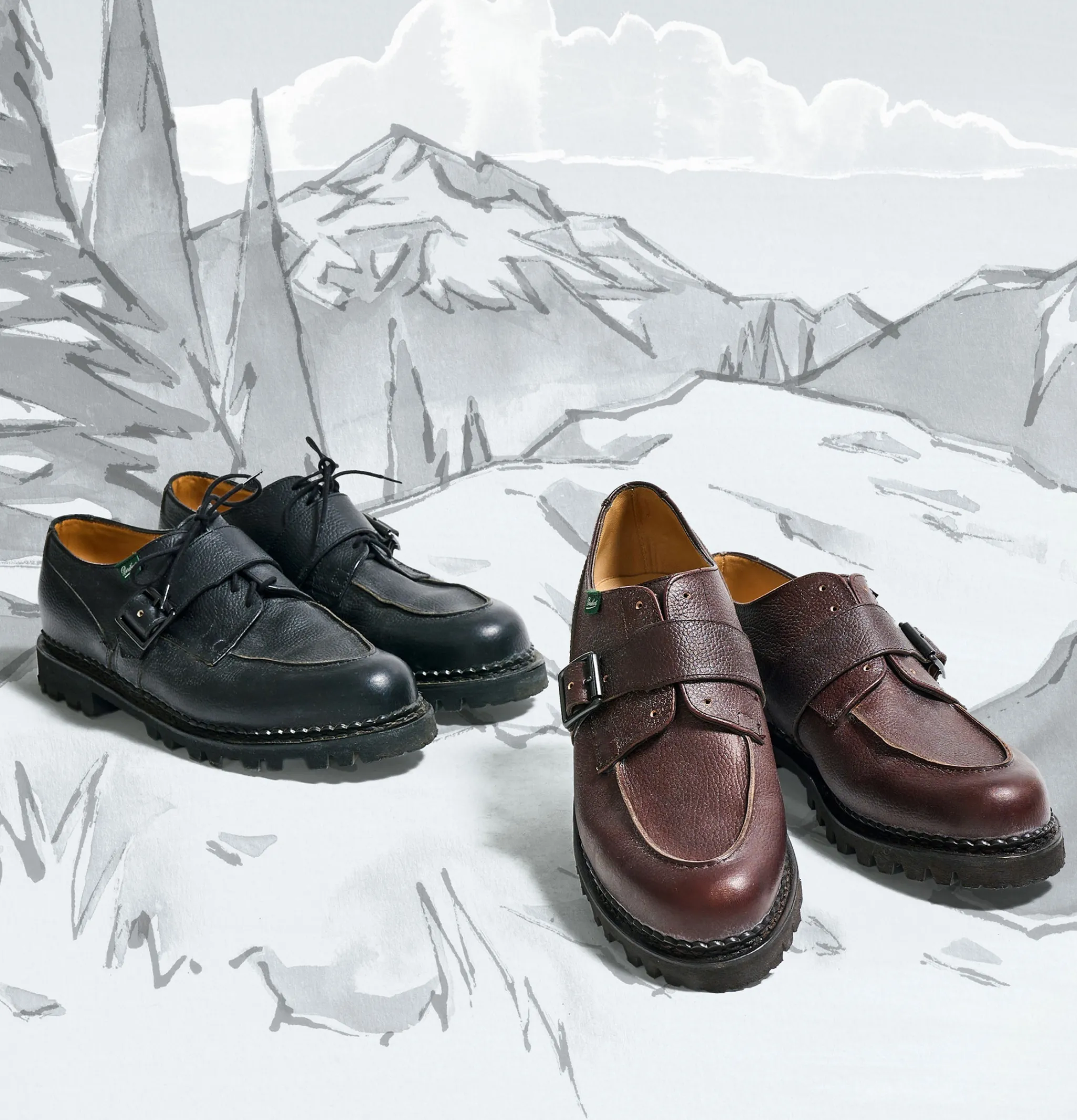 Homme PARABOOT Chaussures*Engineered Garments Chambord Marron