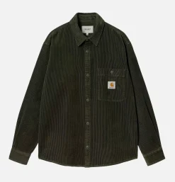 CARHARTT WIP Chemises*Flint Shirt Corduroy Office Green