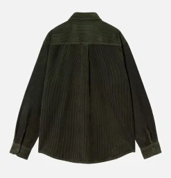 CARHARTT WIP Chemises*Flint Shirt Corduroy Office Green