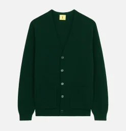 NITTO KNITWEAR Pulls & Cardigans*Gilet Youri Laine Forest Green