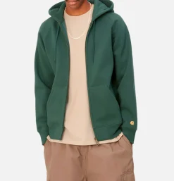 CARHARTT WIP Sweats & Polaires*Hooded Chase Jacket Discovery Green