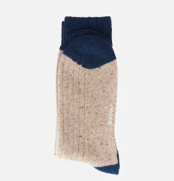 Homme BARBOUR Chaussettes*Houghton Socks Stone/navy