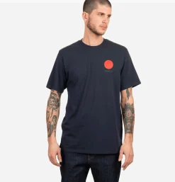 EDWIN T-shirts*Japanese Sun Tee Shirt Navy