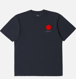 EDWIN T-shirts*Japanese Sun Tee Shirt Navy