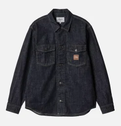 CARHARTT WIP Chemises*Lincoln Shirt Blue Rinsed
