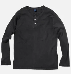 GOOD ON T-shirts*Ls Henley Tee Black