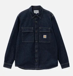 CARHARTT WIP Vestes*Manny Shirt Blue Rinsed
