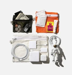 PUEBCO Petite Maroquinerie*Nylon Fabric Pouch Medium Olive