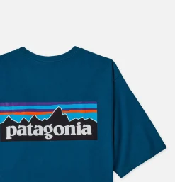 PATAGONIA T-shirts*P6 Logo T-shirt Wavy Blue