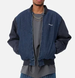 CARHARTT WIP Vestes*Paxon Bomber Navy Stone Washed