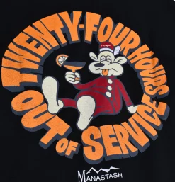 MANASTASH T-shirts*Poly Tee Ls 24hrs Black