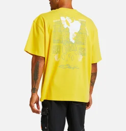 DEUS T-shirts*Primitive Learning Tee Yellow