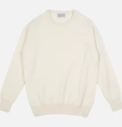 WILLIAM LOCKIE Pulls & Cardigans*Pull Col Rond Ecru