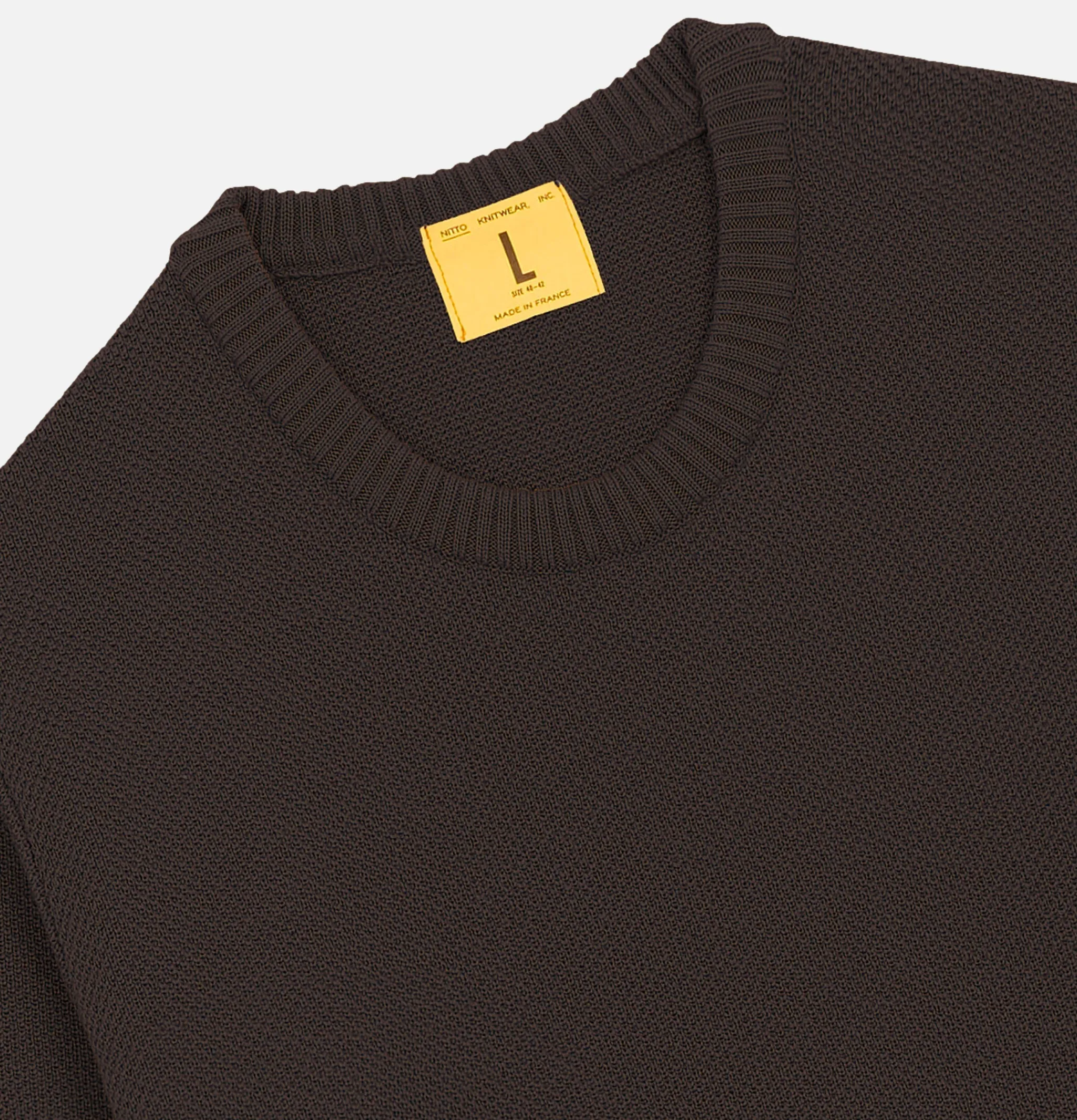 NITTO KNITWEAR Pulls & Cardigans*Pull Youri Col Rond Marron