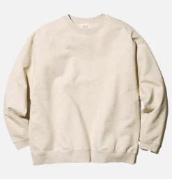 SNOW PEAK Sweats & Polaires*Recycled Cotton Crewneck Oatmeal