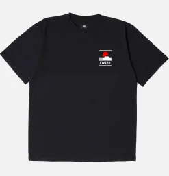 EDWIN T-shirts*Sunset On Mt Fuji Tee Black