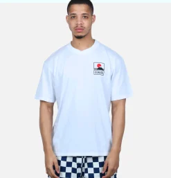 EDWIN T-shirts*Sunset On Mt Fuji Tee White