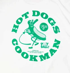 COOKMAN T-shirts*Tee Shirt Hot Dog Hitter White