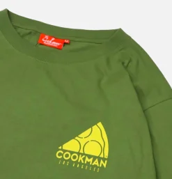 COOKMAN T-shirts*Tee Shirt Long Sleeve Pizza Green