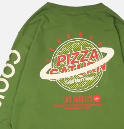 COOKMAN T-shirts*Tee Shirt Long Sleeve Pizza Green