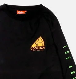 COOKMAN T-shirts*Tee Shirt Long Sleeve Pizza Noir