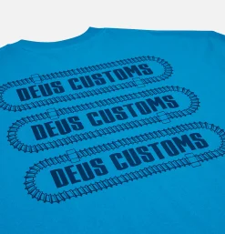 DEUS T-shirts*Thread Tee Wave Ride Blue