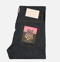 NAKED & FAMOUS Jeans*True Guy Dia De Los Muertos Indigo