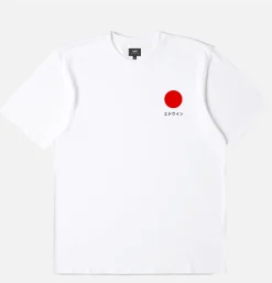 EDWIN T-shirts*T-Shirt Japanese Sun White