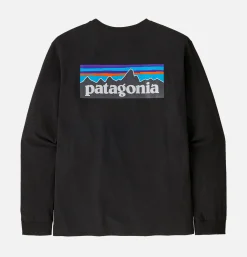 PATAGONIA T-shirts*T-shirt P6 Logo ML Black