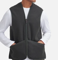 BARBOUR Vestes*Warm Pile Waiscoat Zip Sage