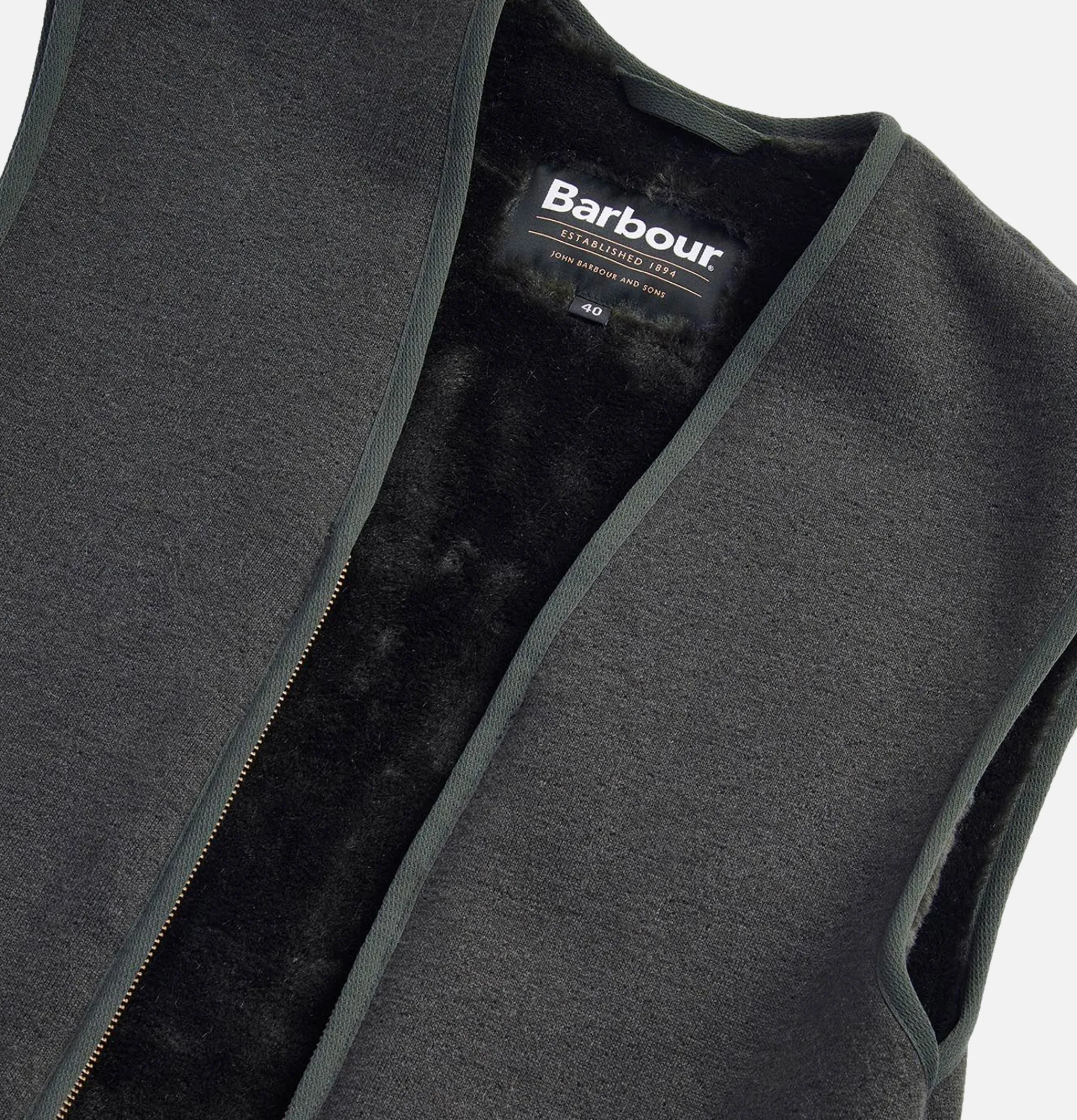 BARBOUR Vestes*Warm Pile Waiscoat Zip Sage